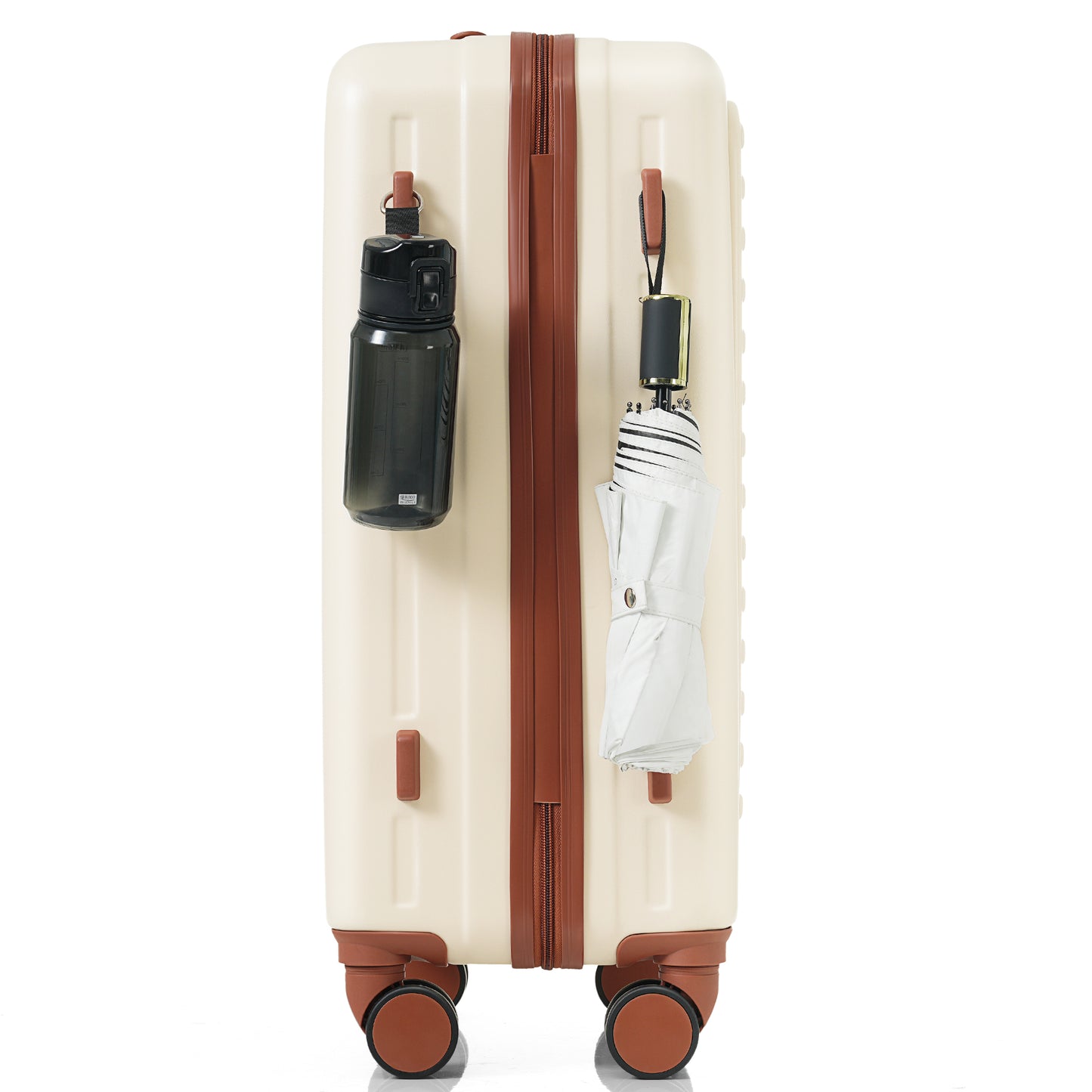 3-Piece Luggage Set with USB Port - 20, 24, 28 Inch, Ivory
