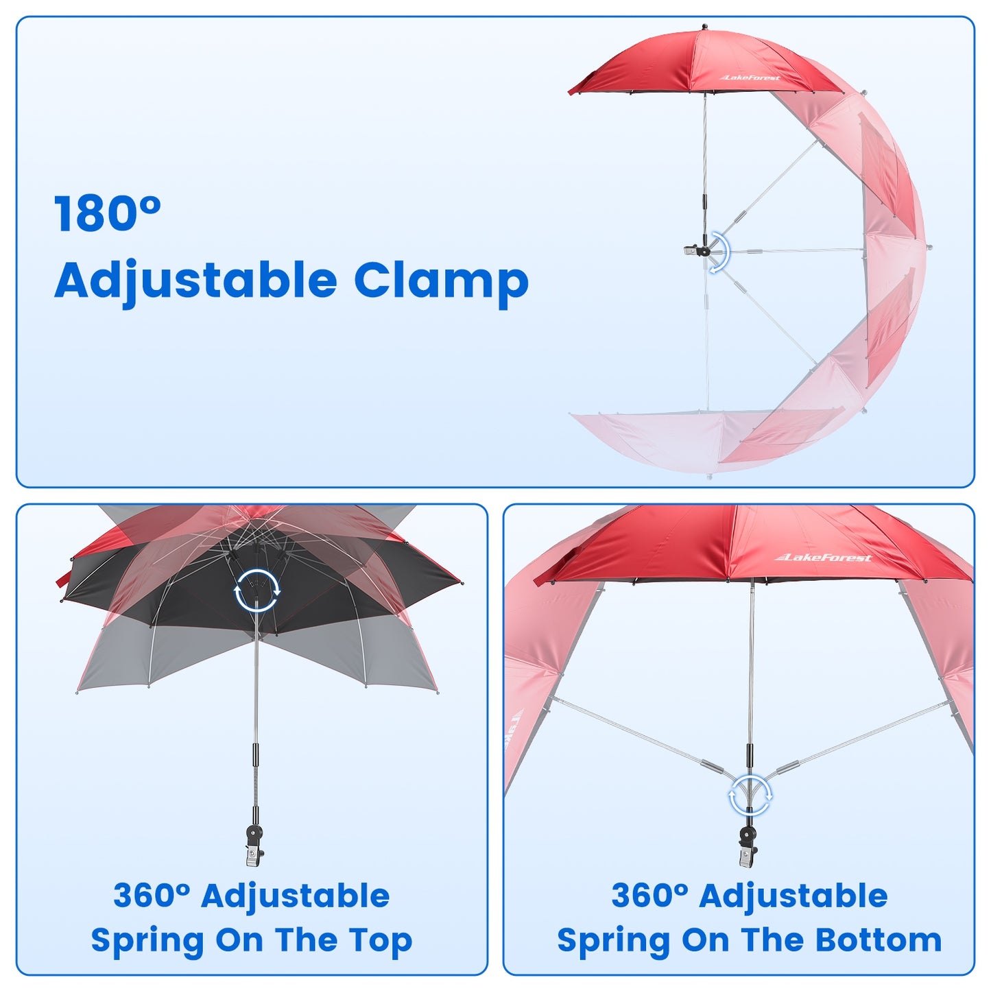 Foldable Camping Chair with Umbrella & Cup Holder - 330LBS