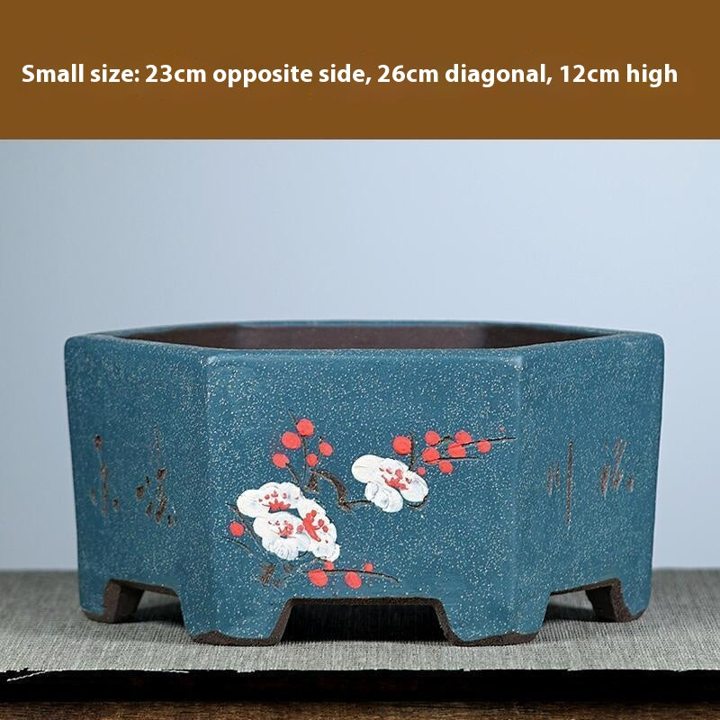 Large Handmade Purple Sand Basin - Home Garden Storage