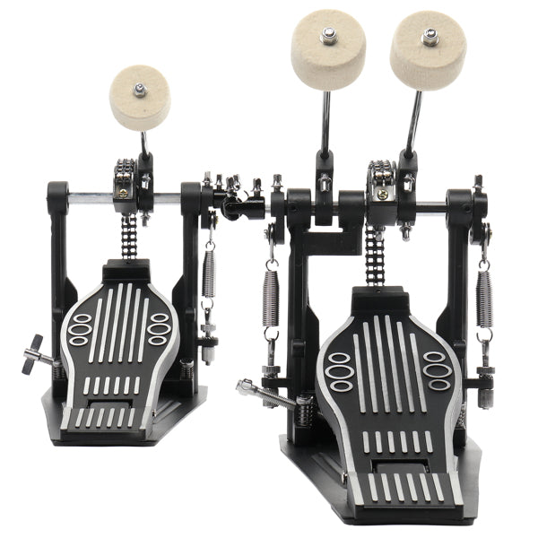 Professional Double Bass Drum Pedal for Drummers - Black