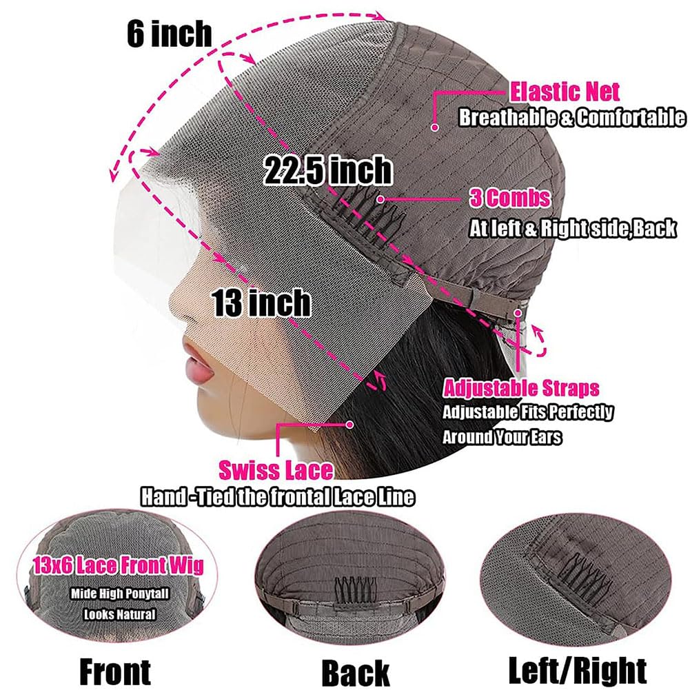 Body Wave 13x6 Lace Front Human Hair Wig - Natural Color