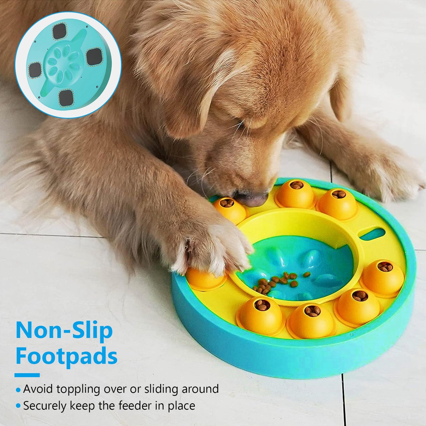 Dog Puzzle Food Feeder Slow Dispenser Interactive Toy for IQ & Mental Enrichment