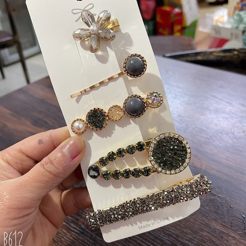 Women's Hair Clip Set - Fringe Side Barrettes in Multiple Colors & Styles