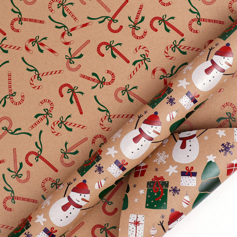 Double-Sided Kraft Paper Roll for Gift Wrapping - Christmas & Holiday Decoration