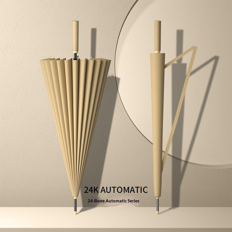 Large Automatic Long-Handled Umbrella for Sunny and Rainy Weather