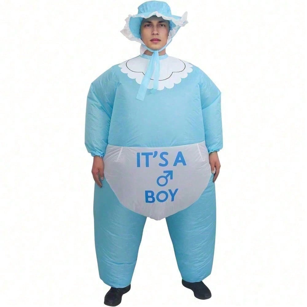 Inflatable Baby Costume - Unisex Fun for Gender Reveal Parties