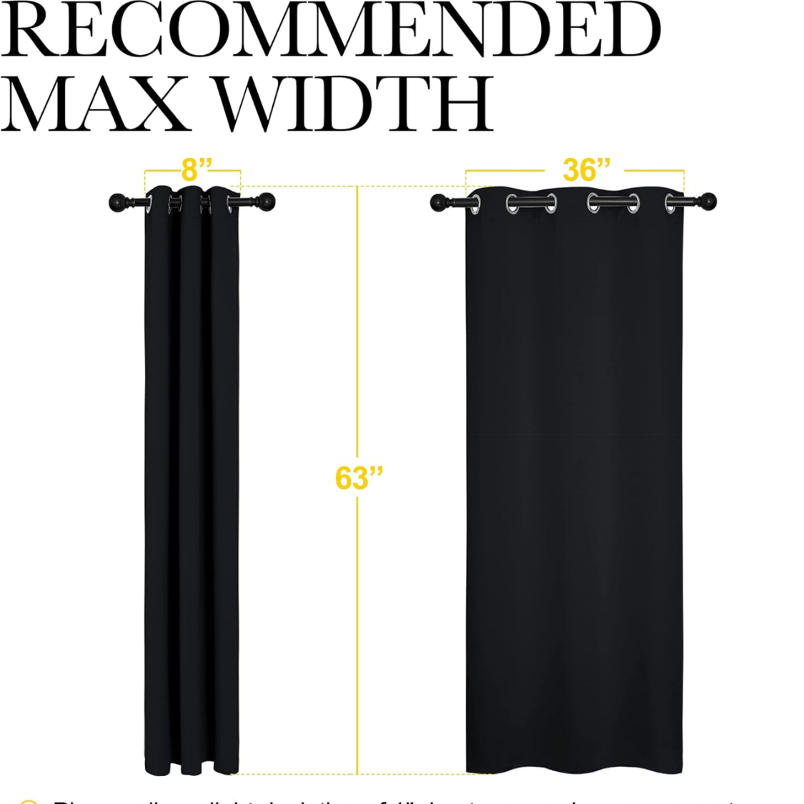 Blackout Curtains - Thermal Insulated Grommet Panels, 42"x63"