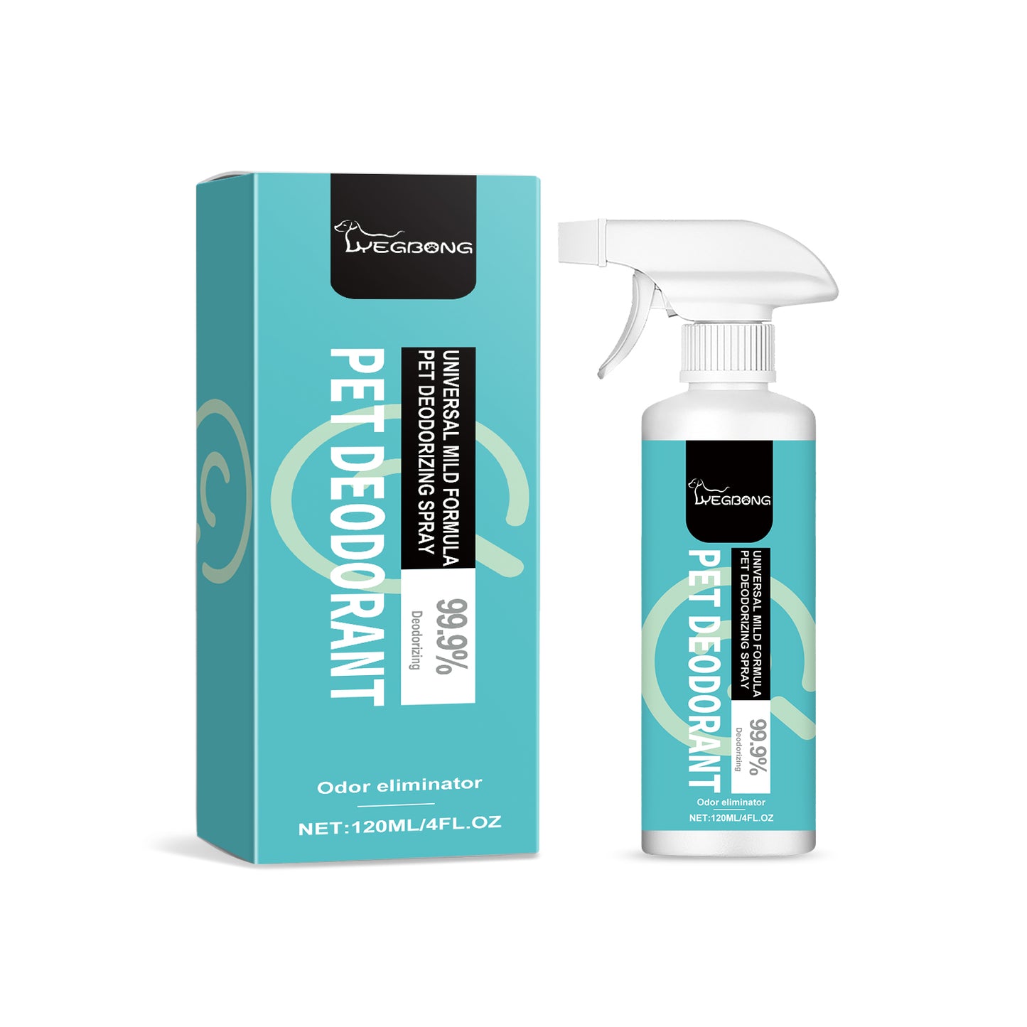 Pet Deodorant Spray - Gentle Odor Eliminator for Dogs & Cats, 120ML