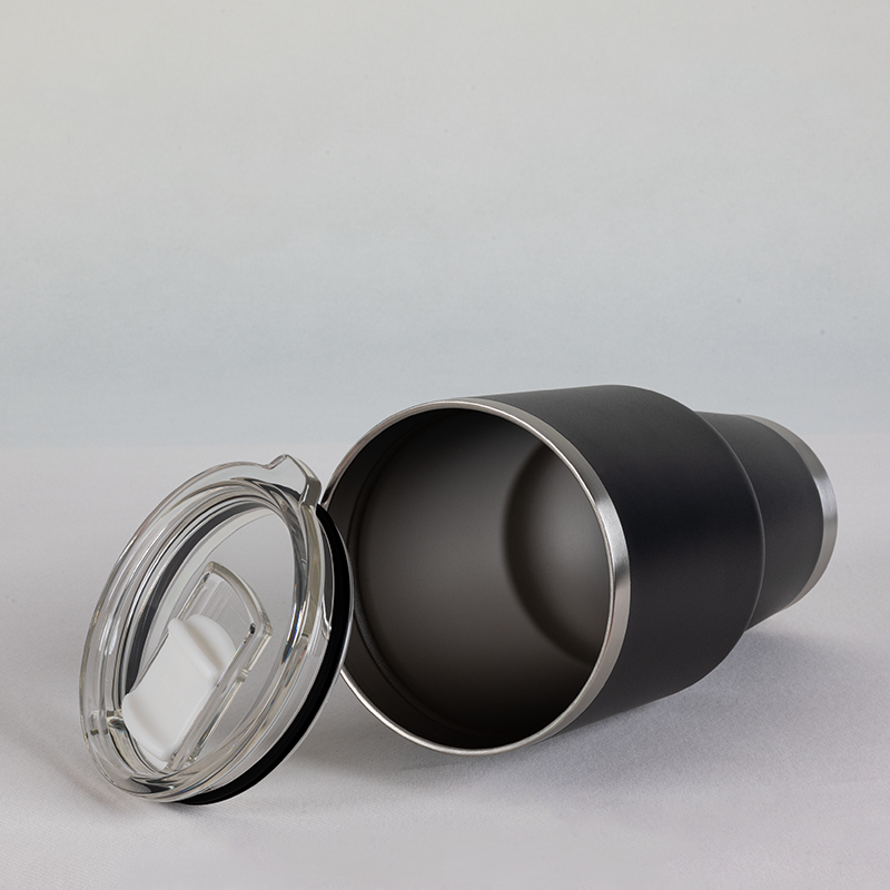 30oz Double Wall Stainless Steel Travel Tumbler with Detachable Splash-Resistant Slider Lid