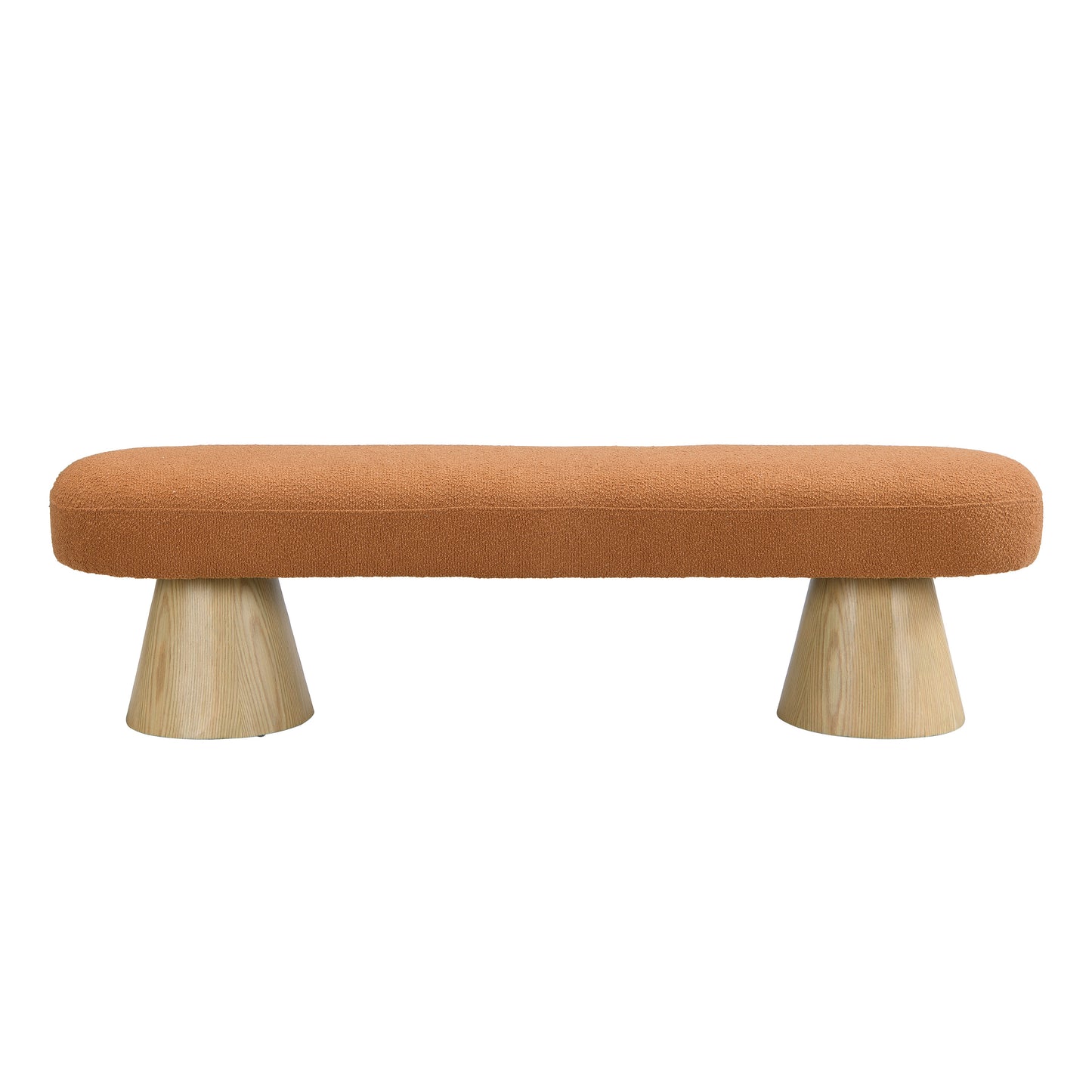 Upholstered Dining Bench for Entryway & Living Room - 64" Orange