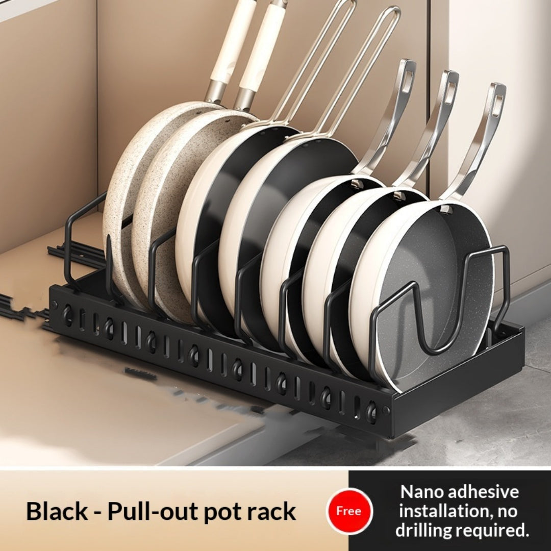 Adjustable Kitchen Storage Rack - Multi-Color Space Saver for Cabinets and Counters