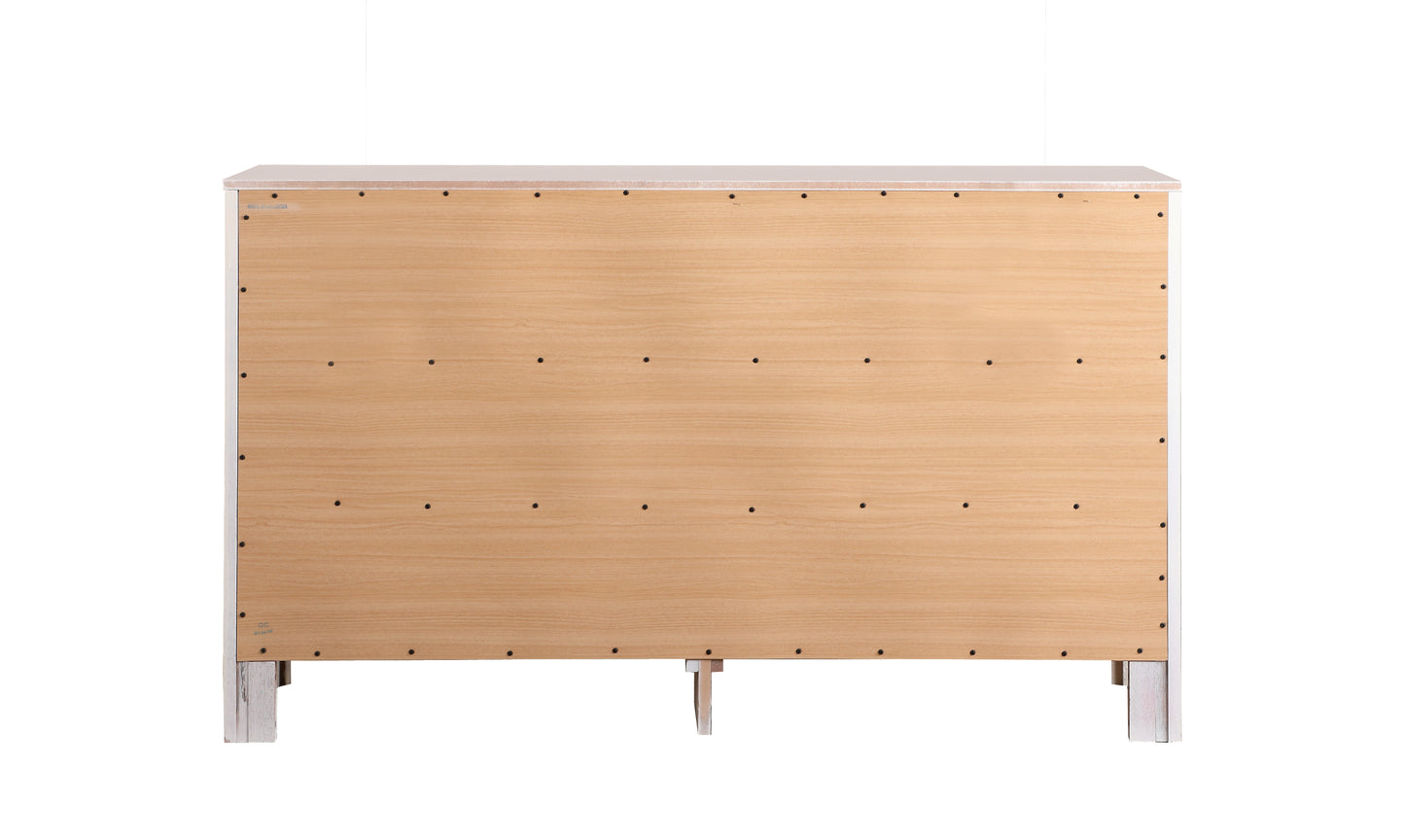 Elegant White Transitional Dresser