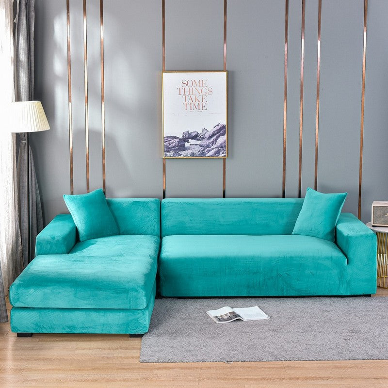 Multi-Color Sofa Cover Set for 145-185cm, 5 Seats & Pillowcases - Home Fabric Soft