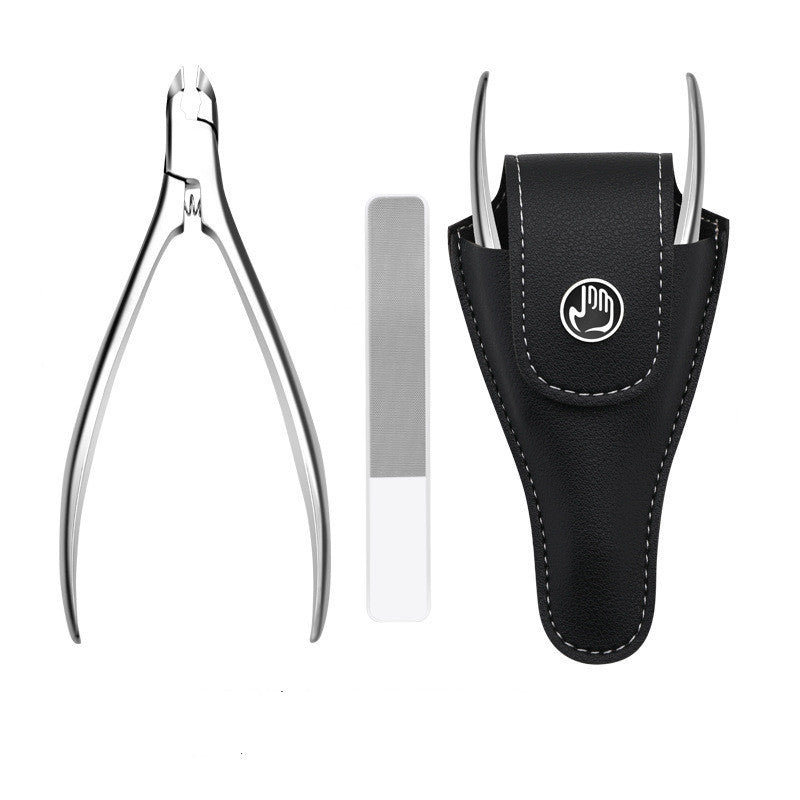 Stainless Steel Olecranon Nail Clipper Plier Set with Leather Case