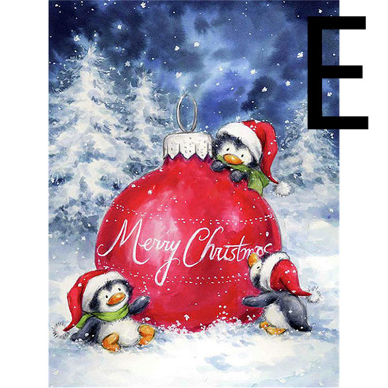 5D Cartoon Diamond Painting Kit for Animals - Penguin Embroidery Craft