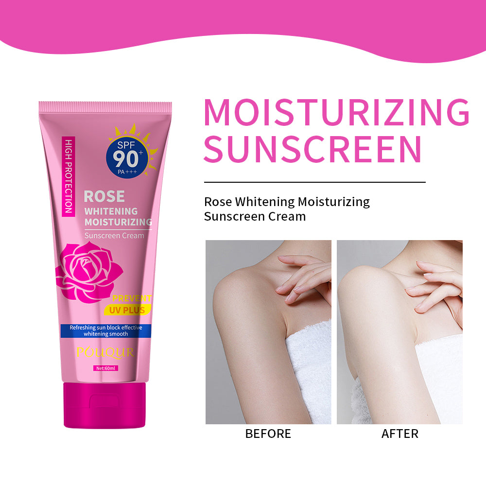 Rose Sunscreen SPF 60ml - Hydrating Facial Sun Protection