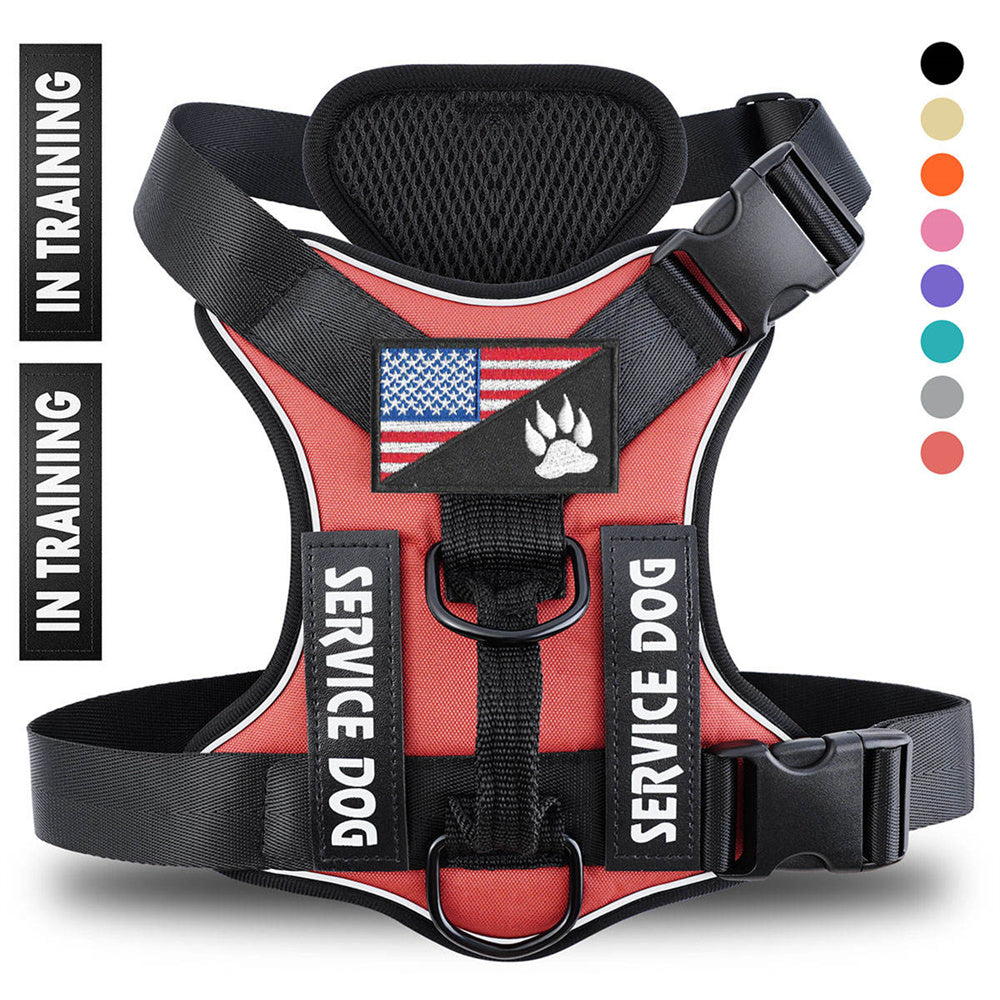 Reflective Breathable Polyester Dog Harness - Adjustable & Durable Pet Strap