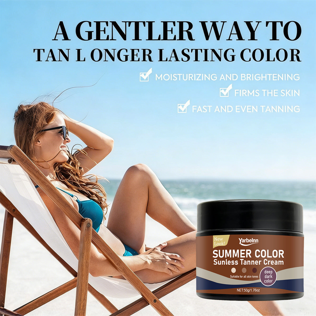 Self Tanning Cream - Body Moisturizer with Aloe & Glycerin