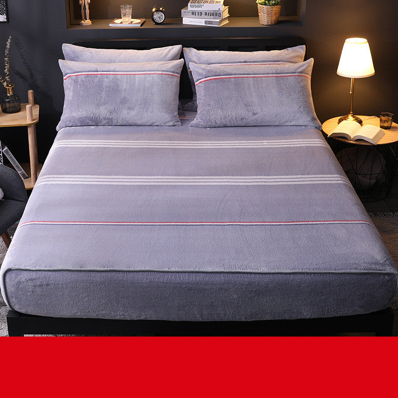 Coral Fleece Thick Warm Mattress Protector - Multiple Sizes & Styles