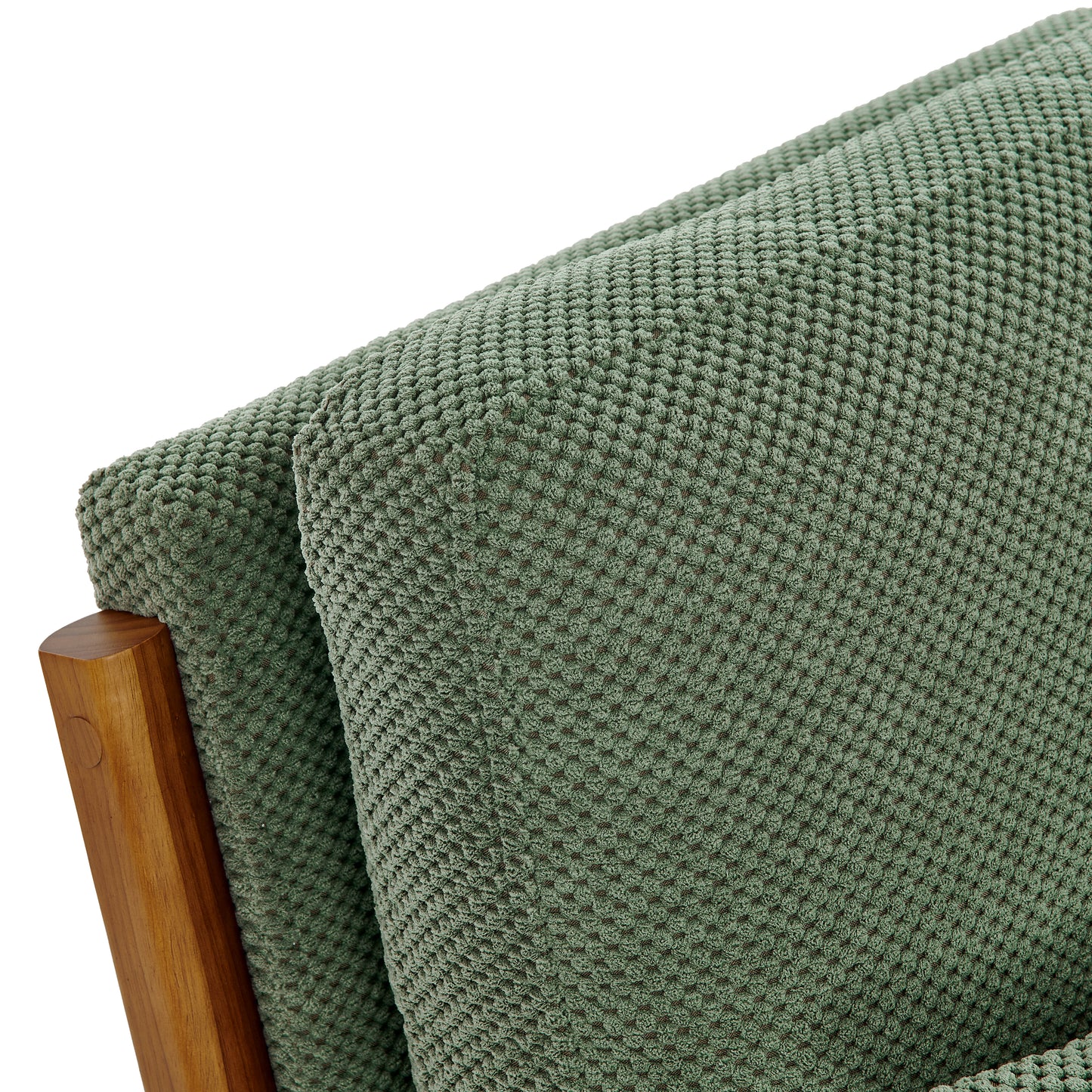 Mid-Century Modern Wooden Lounge Chair - Dark Green
