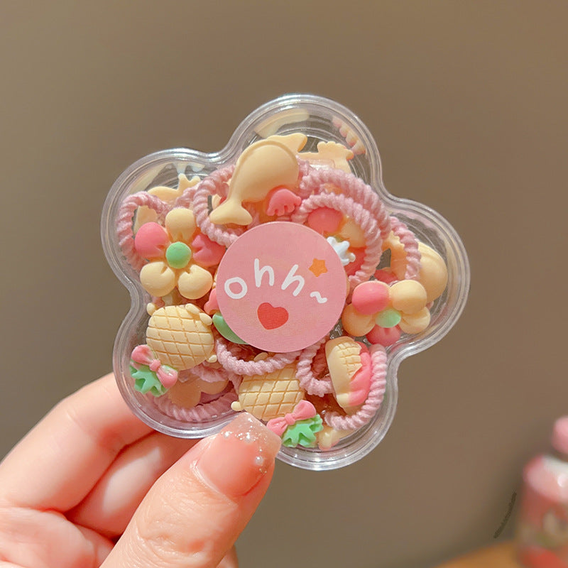 Children's Cute Baby Hair Rope Headband - Highly Elastic, No Hurt, 20PCs Set
