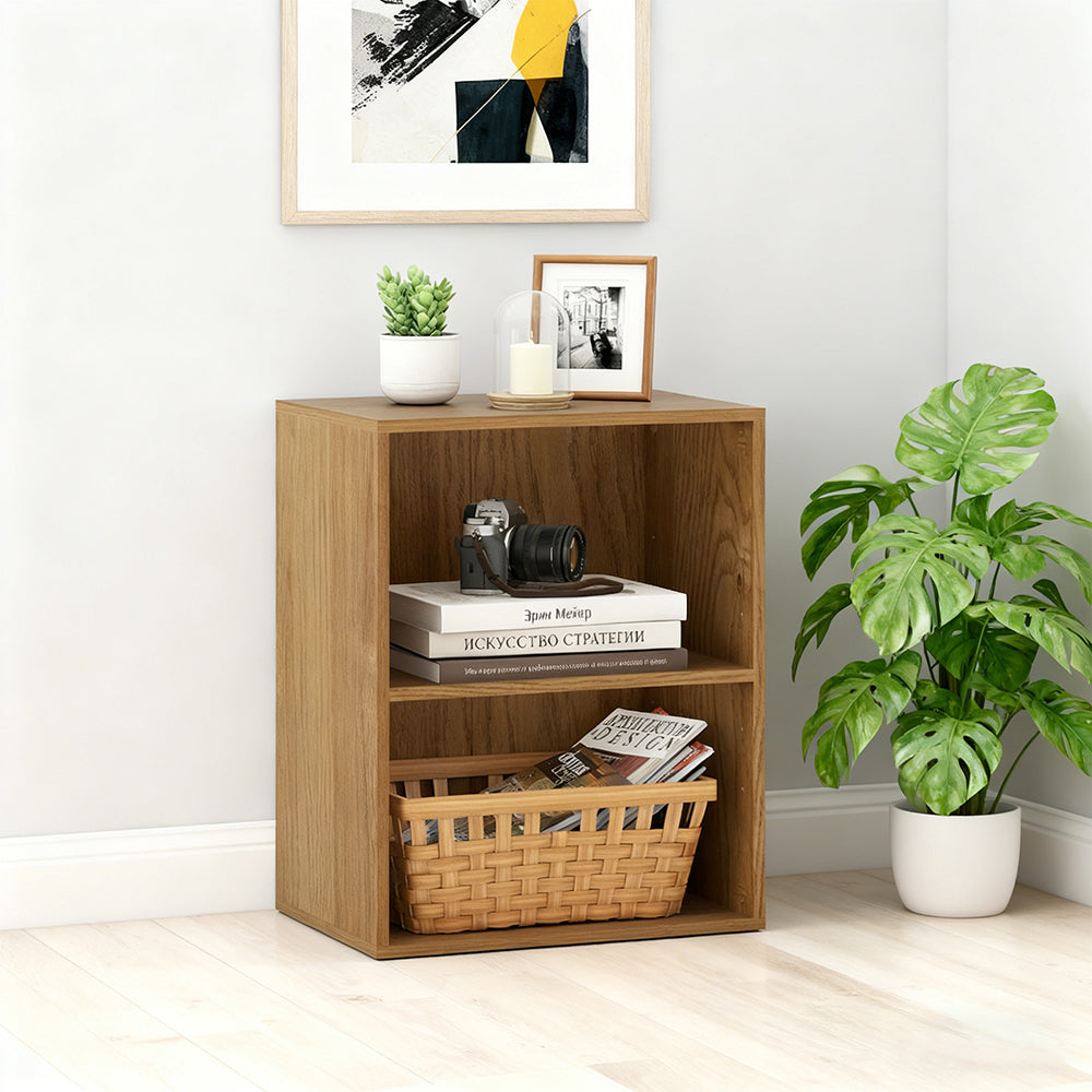 2-Cube Open Bookshelf with Adjustable Shelf - Versatile Storage