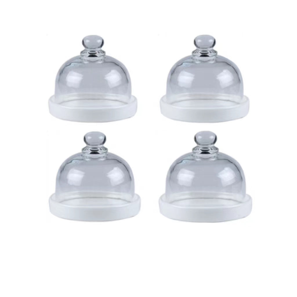 Ceramic Dessert Dish with Lid Set - Nordic Style, Multiple Colors