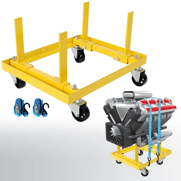750lbs Rolling Engine Stand with Adjustable Width & Length