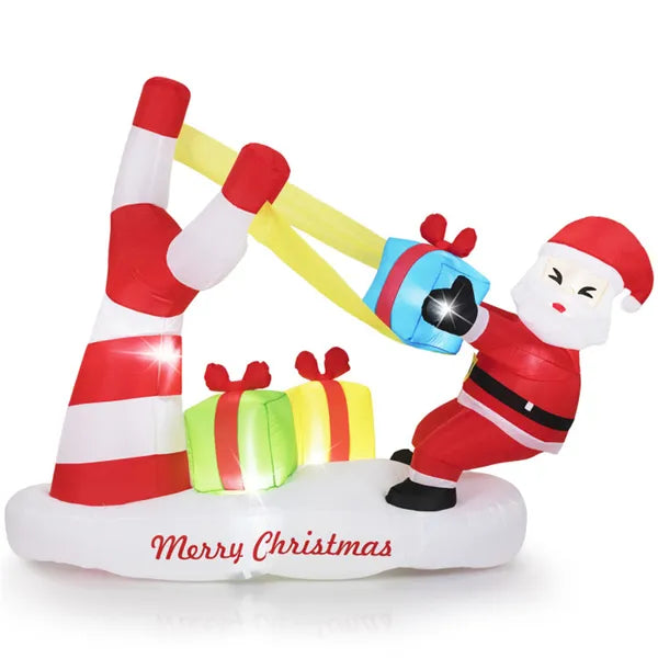 7ft Inflatable Santa Claus Decoration with LED Lights