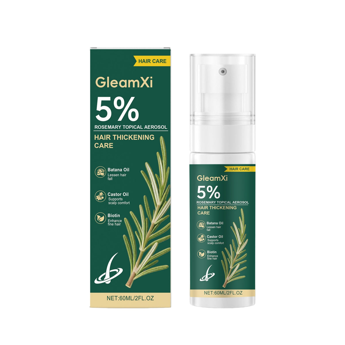 Rosemary Hair Spray 60ml Natural Hair Styling & Nourishing Spray