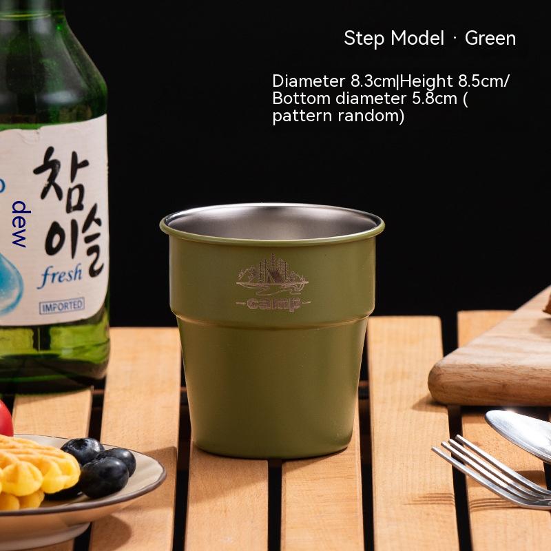 Camping Tableware Stainless Steel Coffee Cup - Single Layer Portable Drinkware