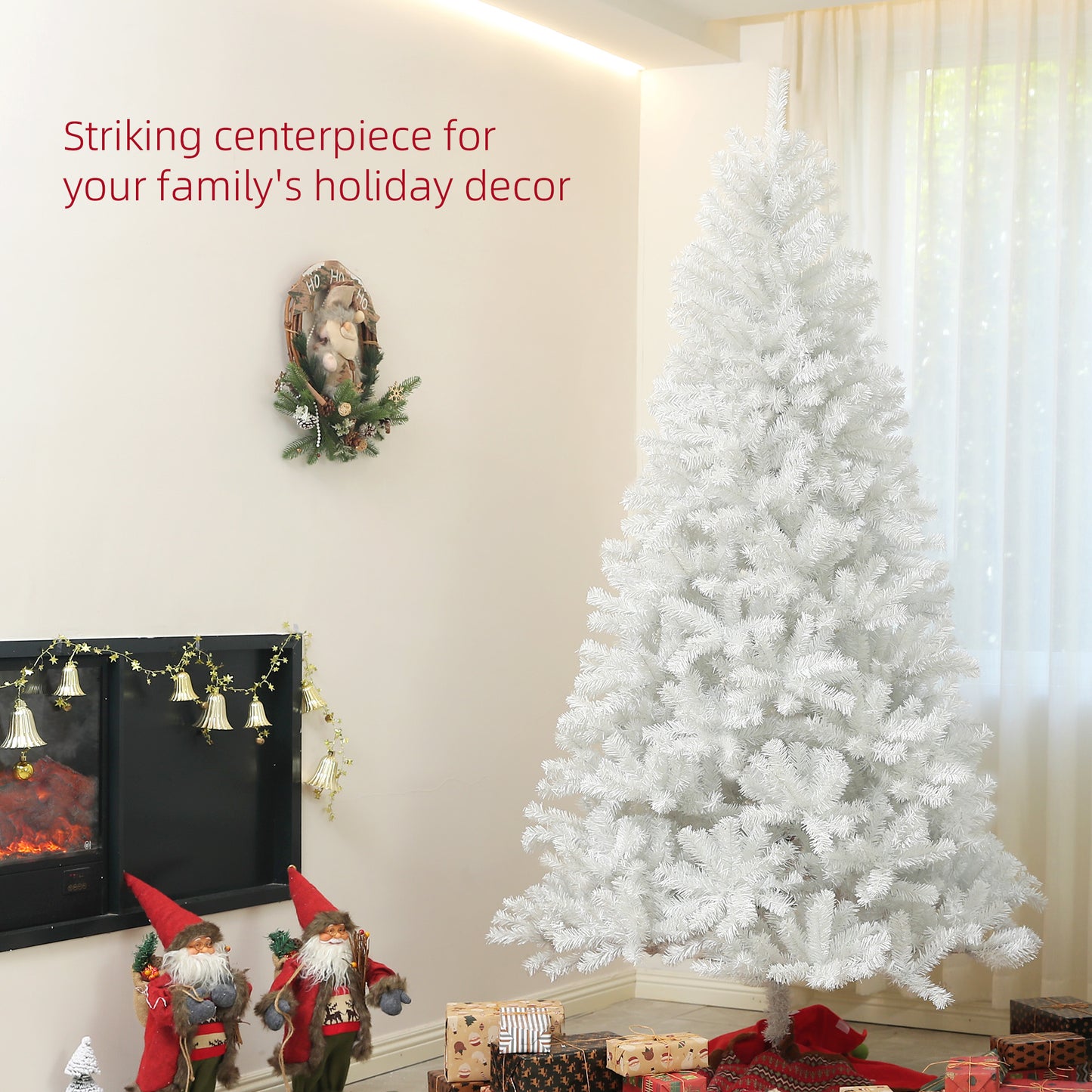 9ft Unlit Artificial White Christmas Tree with 2132 Branch Tips