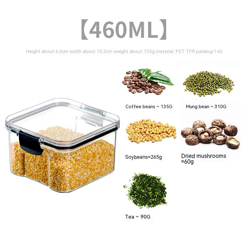 Food Grade Plastic Grain Storage Canisters with Sealed Lid - Stackable Food Containers