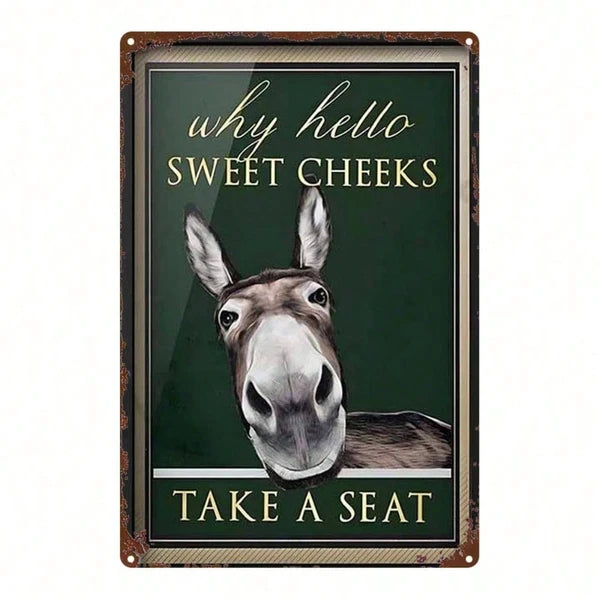 Metal Tin Wall Decoration - 20cm x 20cm Artistic Sign