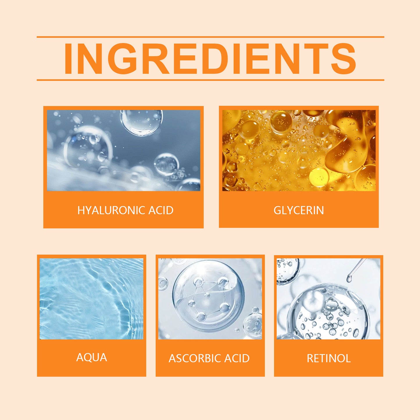 Retinol & Vitamin C Anti-Wrinkle Facial Serum - 50ml Moisturizing Essence
