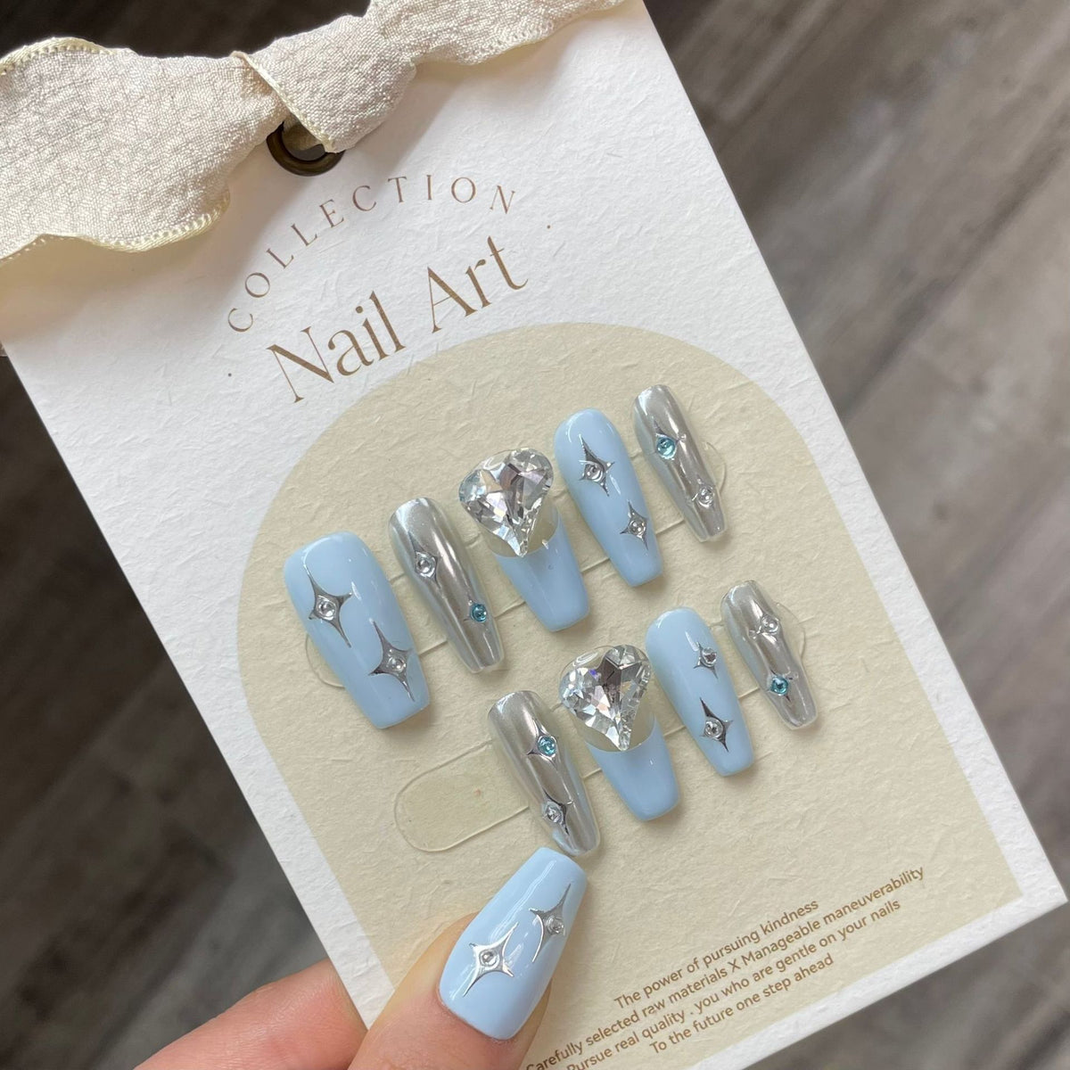 Sea Salt Asterism Nail Stickers Kit - Handmade Nail Art