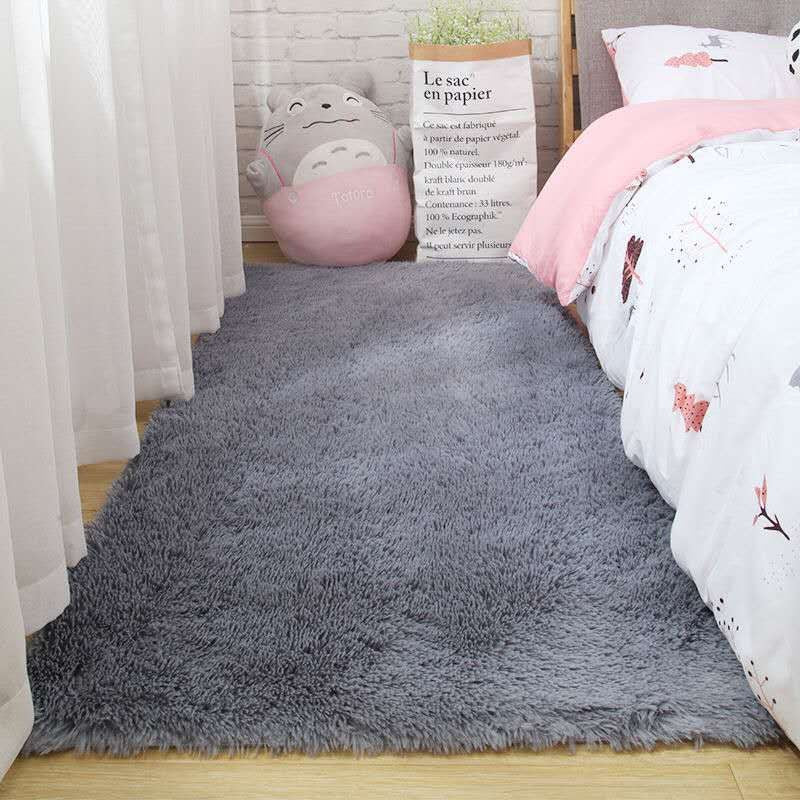 Nordic Style Silk Wool Carpet for Bedroom and Living Room - Soft, Plush, 120x160cm