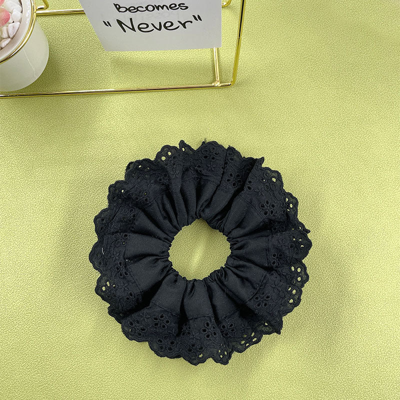 Trendy Lace Hair Ring Set - Handmade French Style Hair Accessories