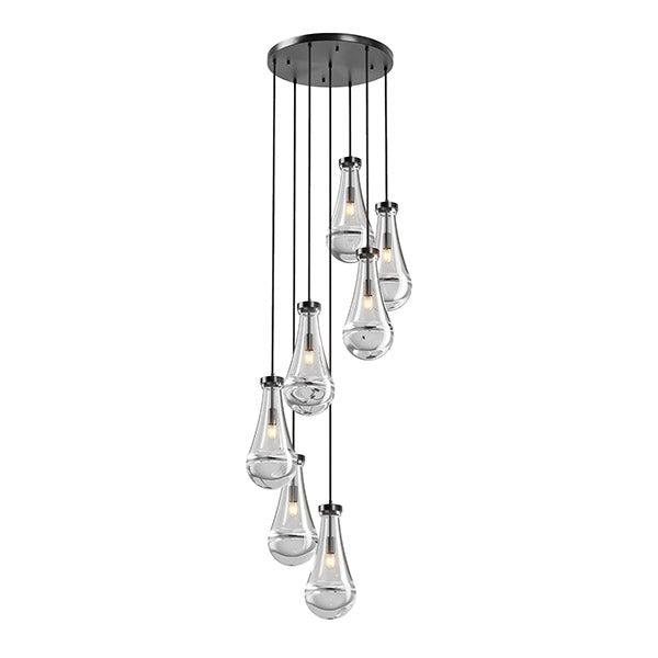 Modern Raindrop Pendant Light Chandelier - Adjustable Height