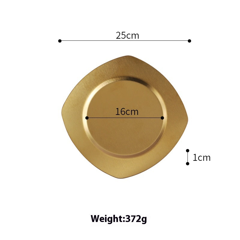 Japanese-Style Stainless Steel Serving Platter - Flat Tray for Kitchen & Bar