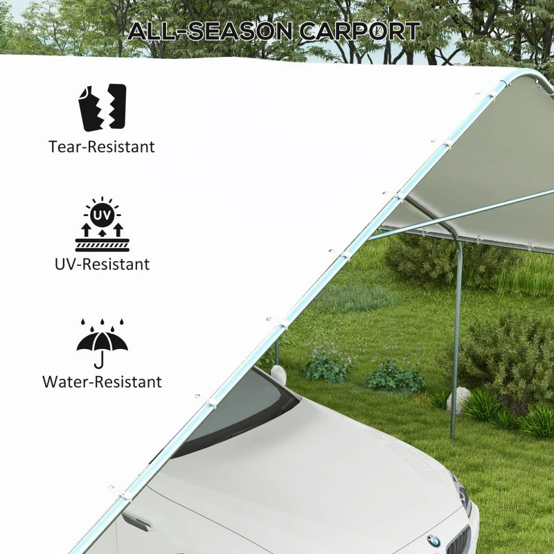 Portable Carport Canopy Tent with UV Cover for Cars, Trucks, Boats
