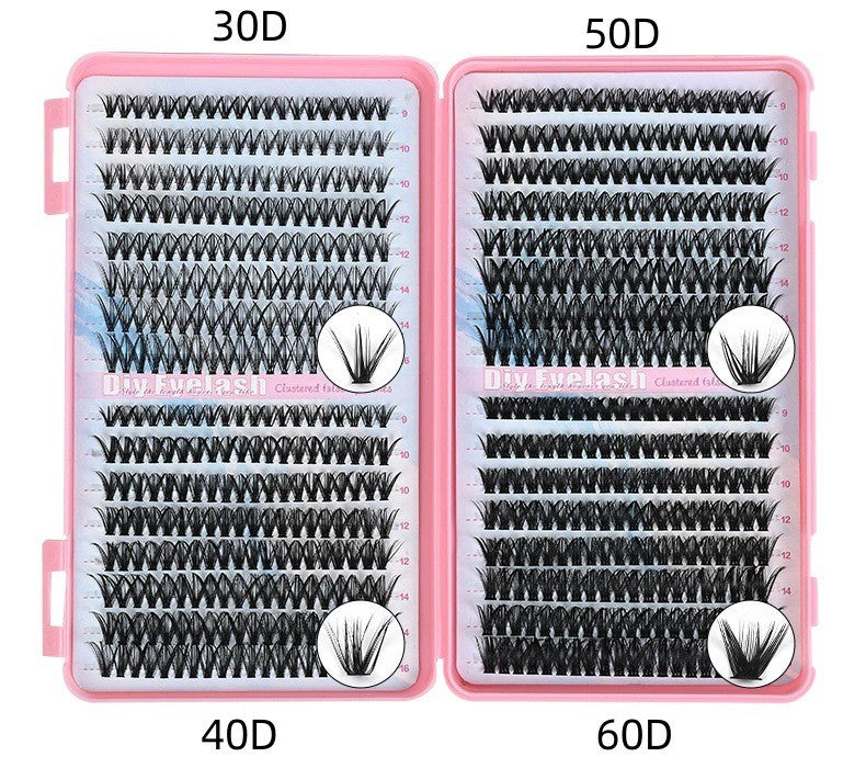640 Pcs Lash Clusters - 9-16mm D Curl Fluffy Individual Eyelashes