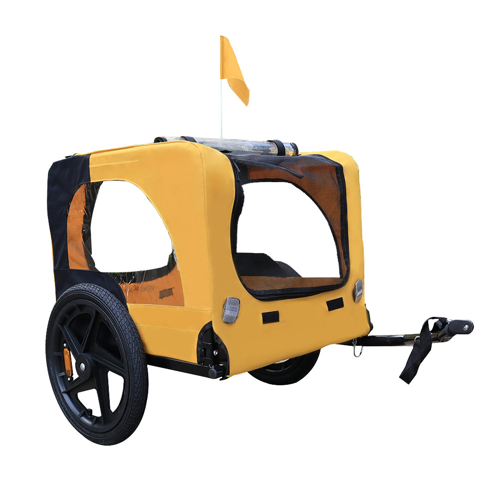 Heavy Duty Foldable Pet Stroller with Bicycle Tow - Waterproof Dog Carrier