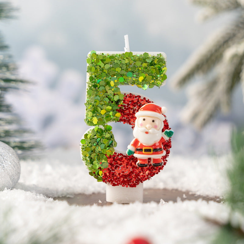 Santa Claus Digital Candle Handmade Diy Christmas Decoration Set