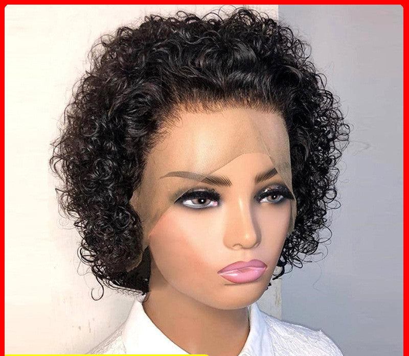 Lace Pixie Wig - Short Hair, Hand-Woven
