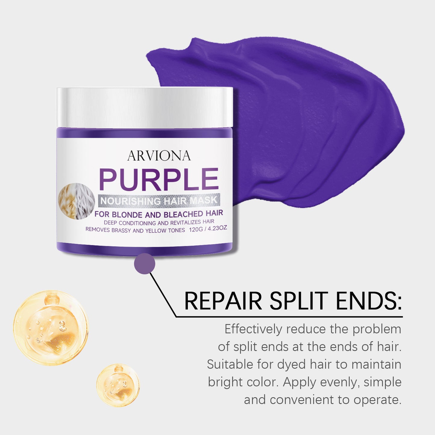 Purple Hair Mask - Bright, Moisturizing & Smoothing 120g