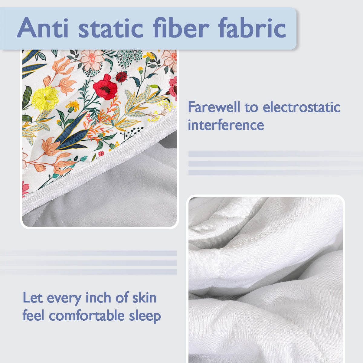 Floral Microfiber Quilt Set - Lightweight Bedspread & Pillow Shams