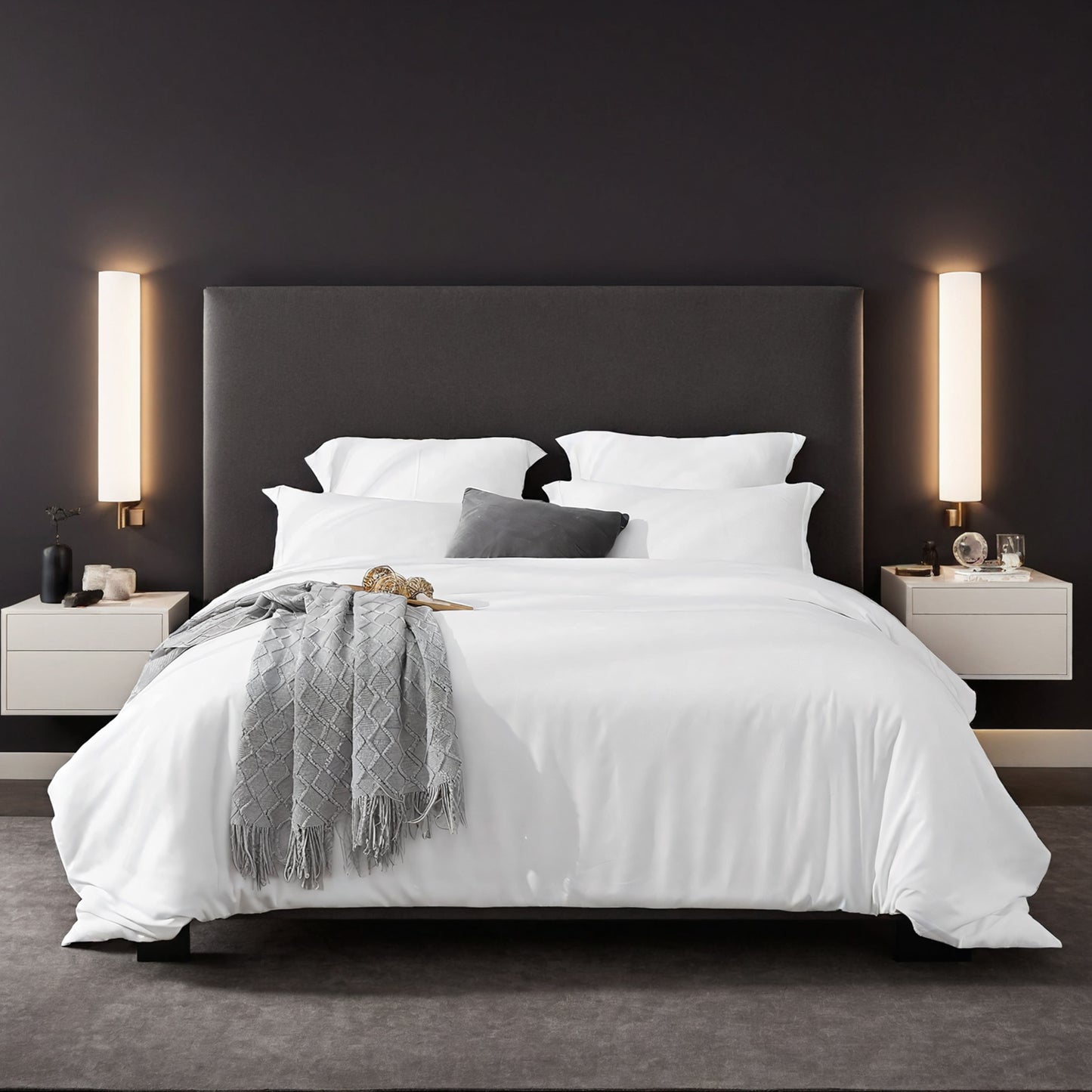 Oversized Duvet Cover Set - Premium Microfiber, Minimalist Design