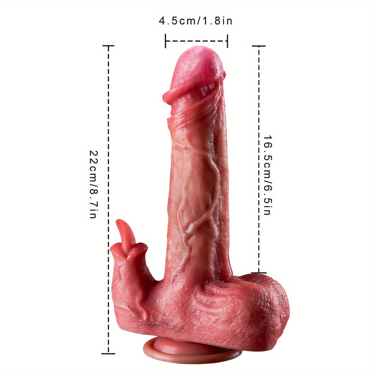Realistic Thrusting Dildo Vibrator with 9 Heat & Licking Modes