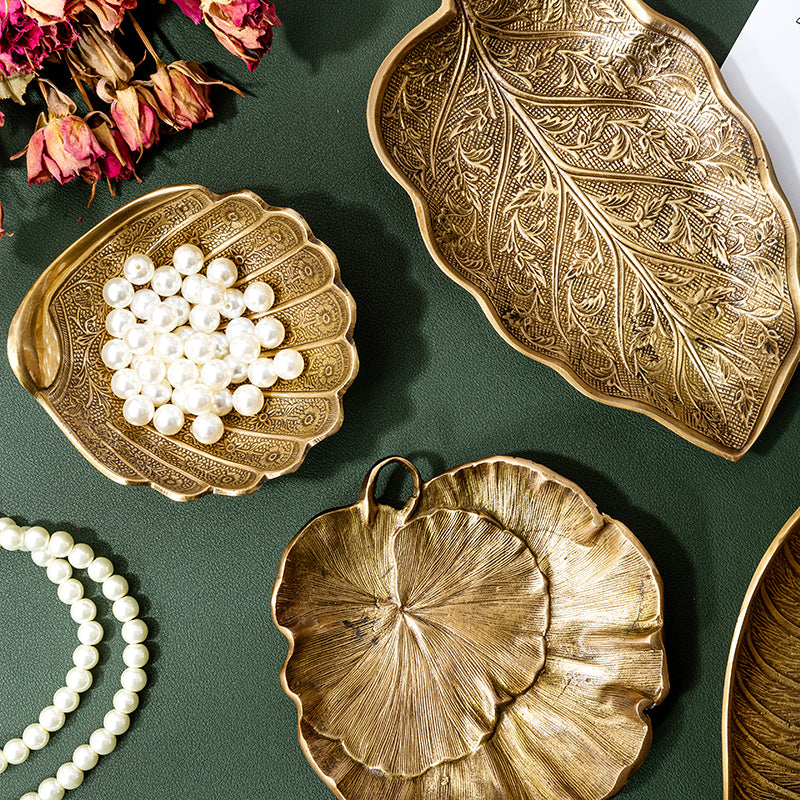 European Style Brass Dried Fruit Tray Jewelry Storage Organizer